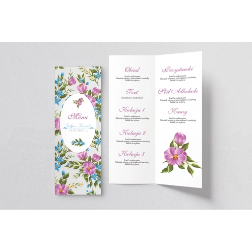 Menu Weselne Pobieramy się - Motyw 3