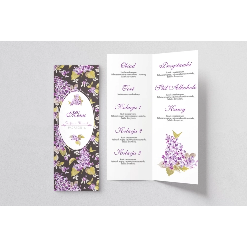 Menu Weselne Pobieramy się - Motyw 4