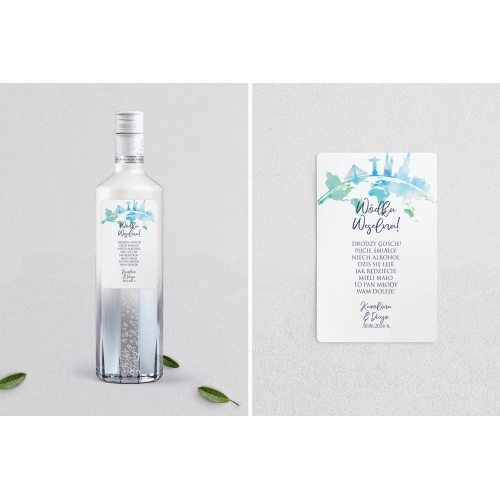 Naklejki na alkohol - Mapa Motyw 1