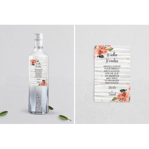 Naklejki na alkohol - Akwarelka - Motyw 2