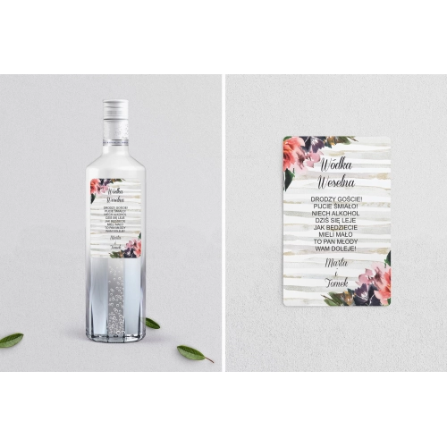 Naklejki na alkohol - Akwarelka - Motyw 3