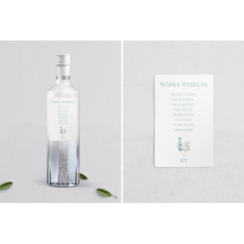 Naklejki na alkohol - Eukaliptus Motyw 1