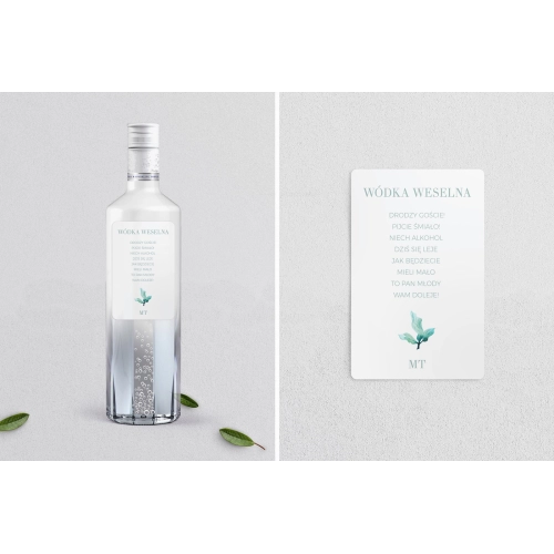 Naklejki na alkohol - Eukaliptus Motyw 3