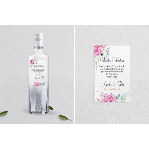 Naklejki na alkohol - Geometryczne serce - Motyw 1