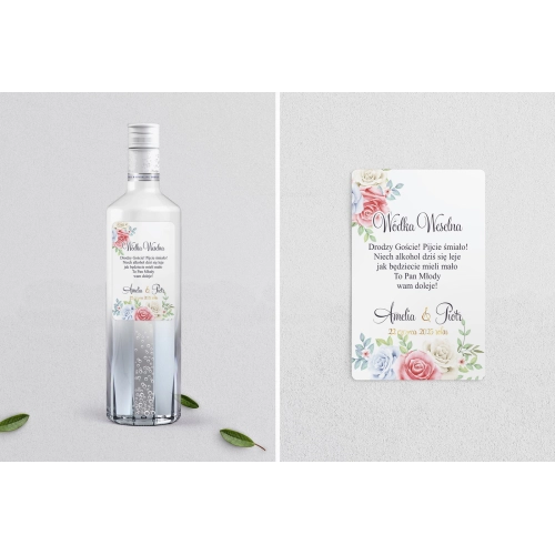 Naklejki na alkohol - Geometryczne serce - Motyw 3