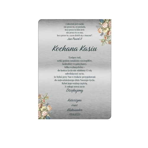 Dyplom ślubny dla świadków - Rustic Summer Motyw 1