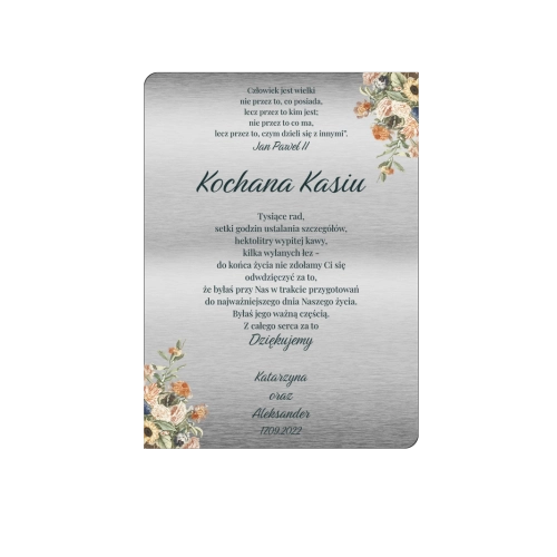 Dyplom ślubny dla świadków - Rustic Summer Motyw 2