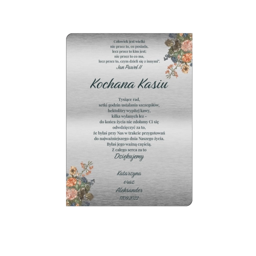 Dyplom ślubny dla świadków - Rustic Summer Motyw 3
