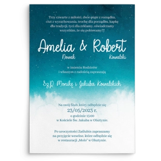 Zaproszenia ślubne Cloud -  motyw 1