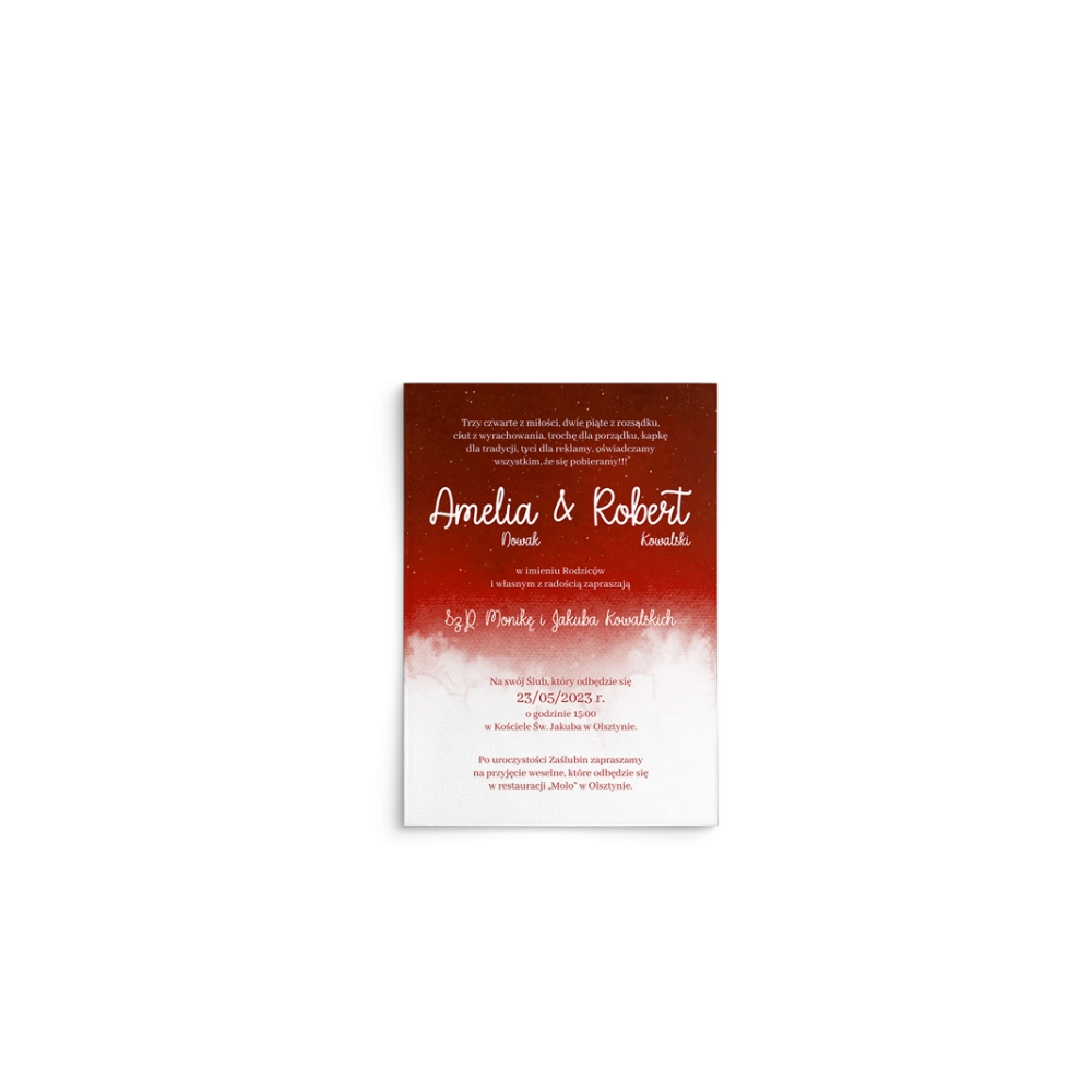 Zaproszenia ślubne Cloud - motyw 2