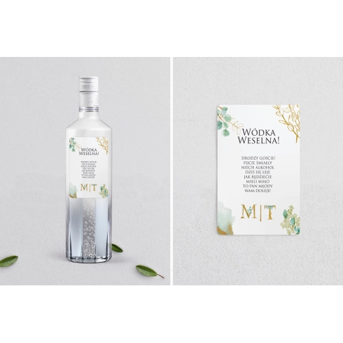 Naklejki na alkohol - Golden Green Motyw 1