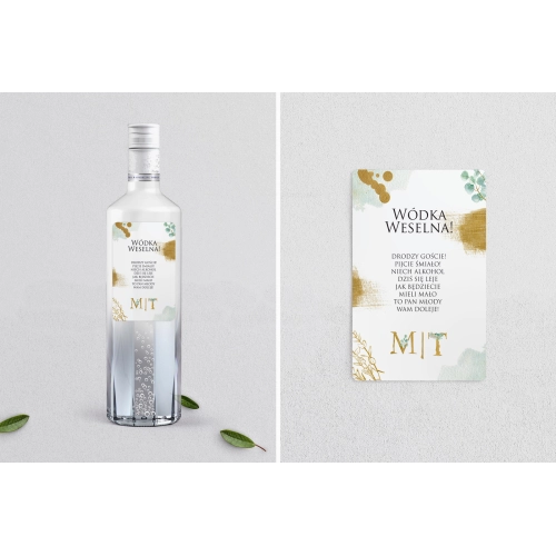 Naklejki na alkohol - Golden Green Motyw 2