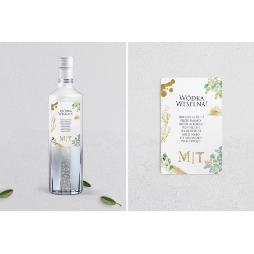 Naklejki na alkohol - Golden Green Motyw 3