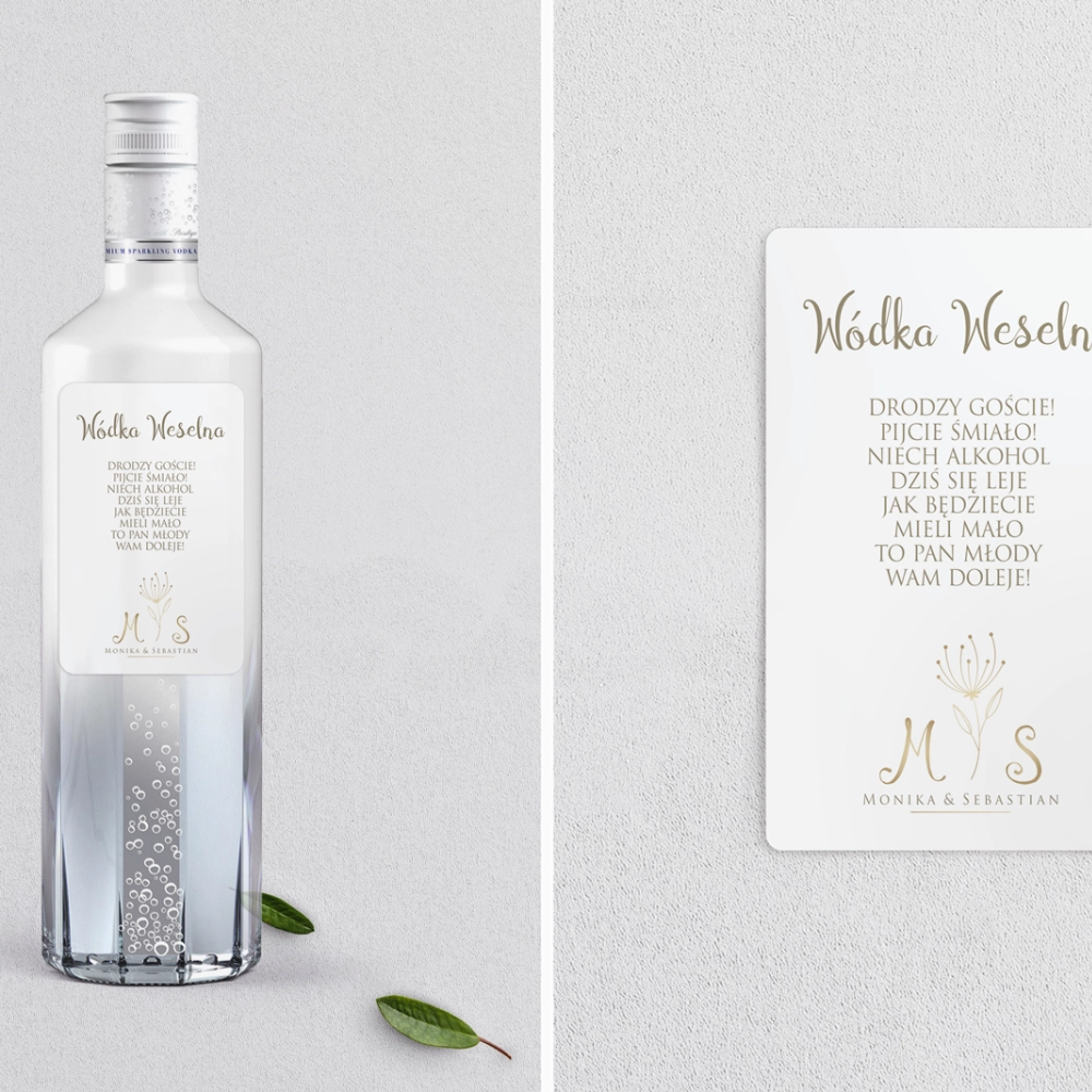 Naklejki na alkohol - Fiori Motyw 3