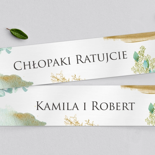 Tablice Rejestracyjne 2 szt. - Golden Green Motyw 1