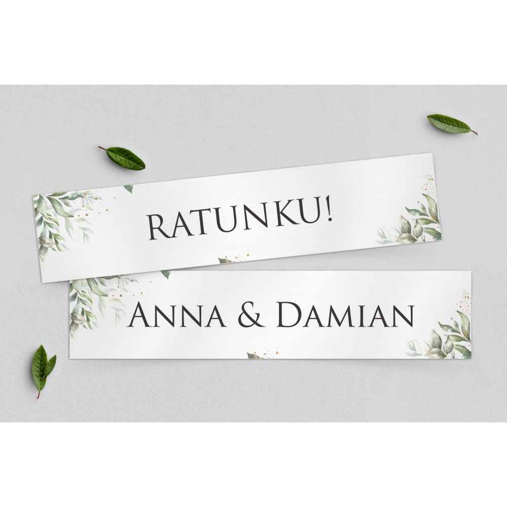 Tablice Rejestracyjne 2 szt. - Leaves Motyw 1