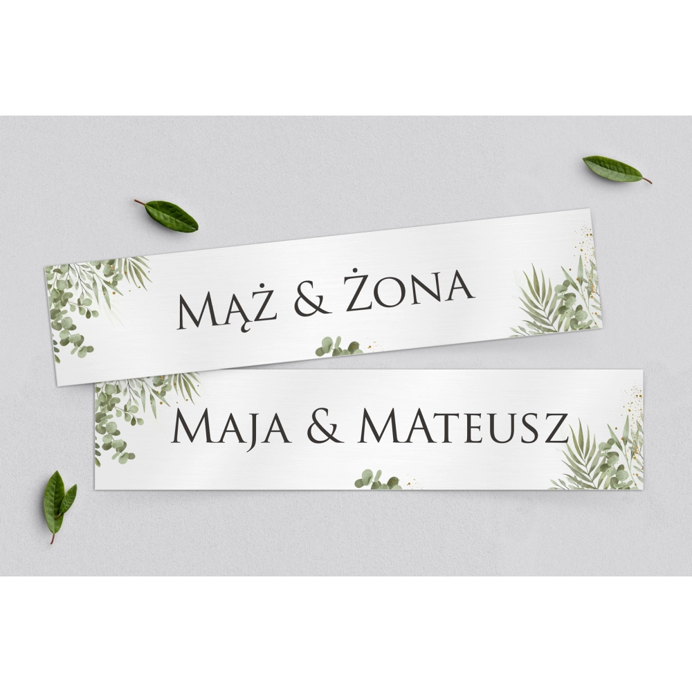 Tablice Rejestracyjne 2 szt. - Leaves Motyw 2