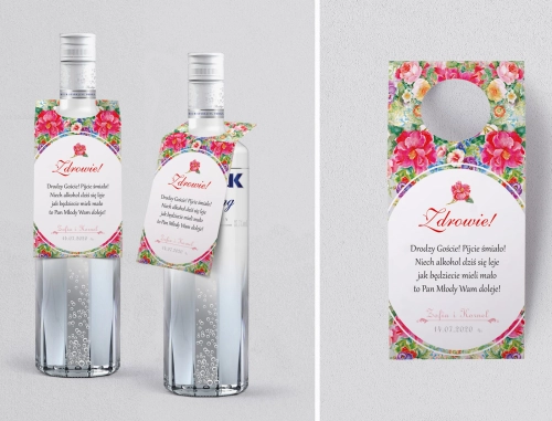Zawieszka na alkohol oczko Pobieramy się Motyw 1