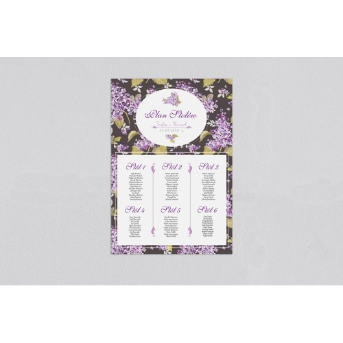 Plan stołów weselnych Pobieramy się - Motyw 4