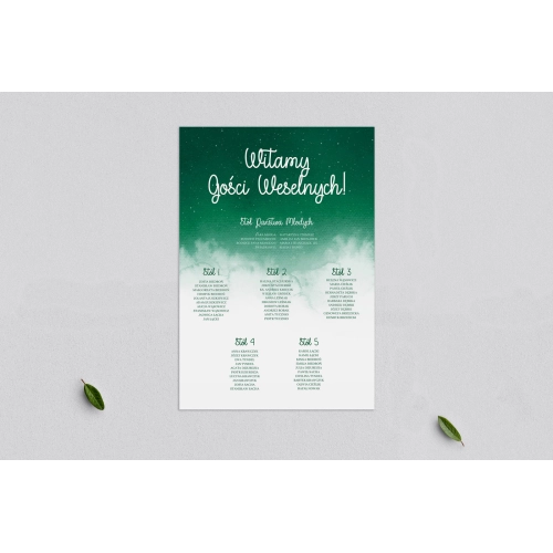 Plan stołów weselnych Cloud- Motyw 3