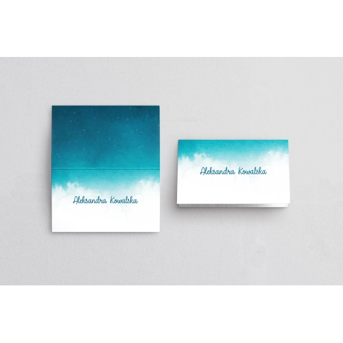 Winietki ślubne składane cloud - Motyw 1