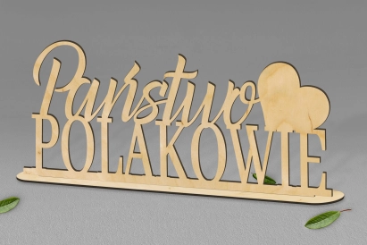 Napis na stół Pary Młodej
