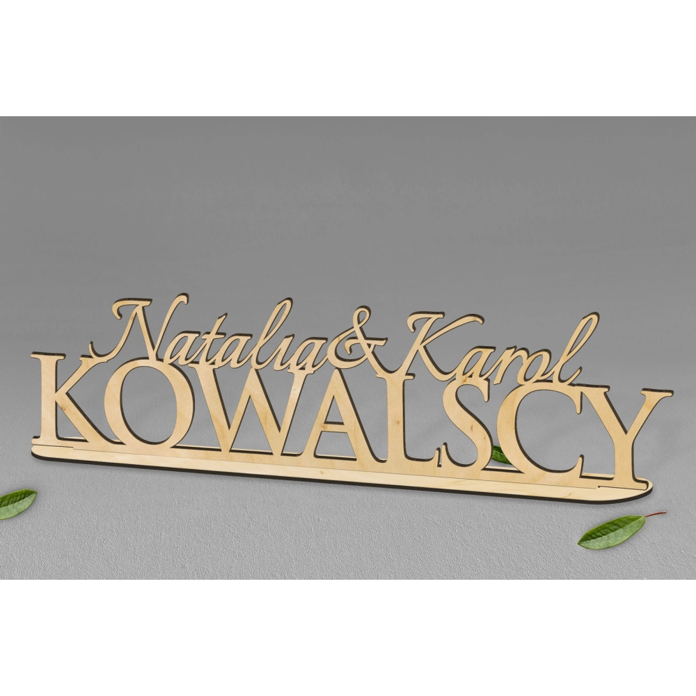 Napis na stół Pary Młodej - wzór 2