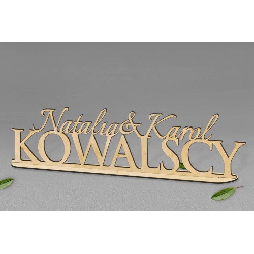 Napis na stół Pary Młodej - wzór 2