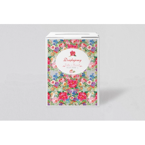 Pudełko na koperty i pieniądze Pobieramy się Motyw 1