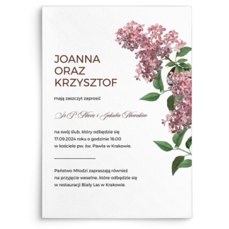 Zaproszenia ślubne Meadow - Motyw 2