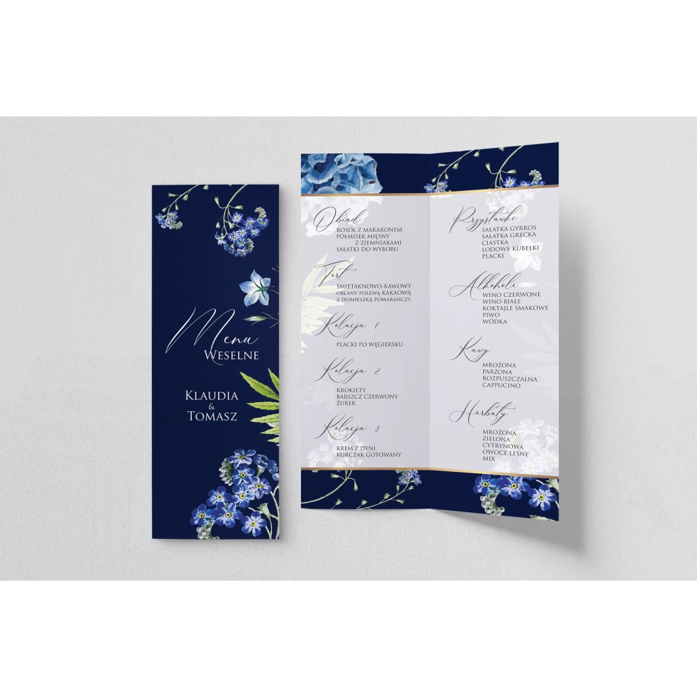 Menu Weselne Loveletter - Motyw 4