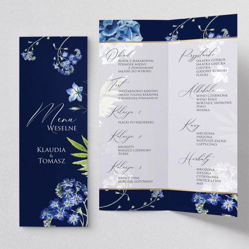 Menu Weselne Loveletter - Motyw 4