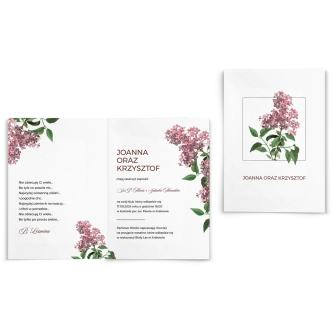 Zaproszenia ślubne Meadow - Składane Motyw 2