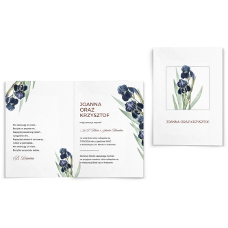 Zaproszenia ślubne Meadow - Składane Motyw 3