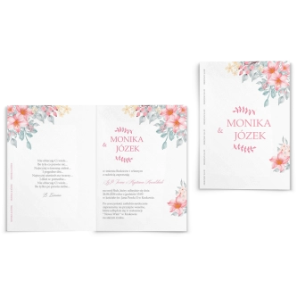 Zaproszenia ślubne Name - Składane motyw 3