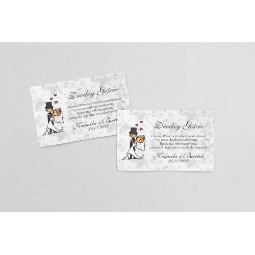 Naklejki na ciasto weselne Zakochani Motyw 1