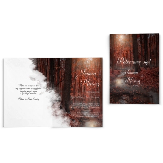 Zaproszenia ślubne Las - Składane Motyw 2