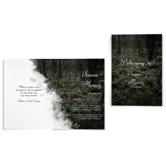 Zaproszenia ślubne Las - Składane Motyw 3