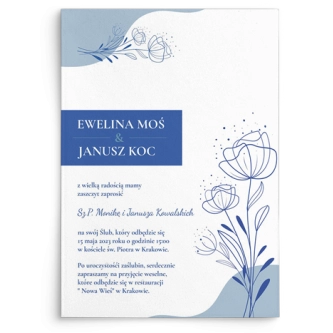 Zaproszenia ślubne Flores de campo - motyw 3