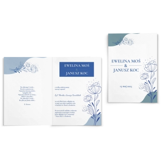 Zaproszenia ślubne Flores de campo - Składane Motyw 3