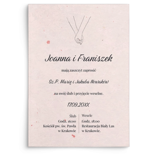 Zaproszenia ślubne Couple - Motyw 2