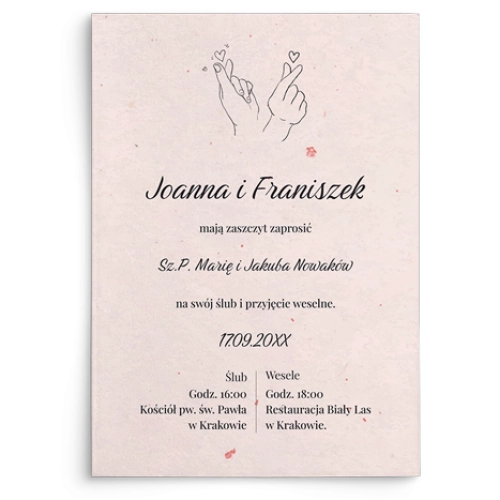 Zaproszenia ślubne Couple - Motyw 3