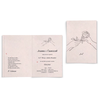 Zaproszenia ślubne Couple - Składane motyw 1