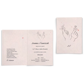 Zaproszenia ślubne Couple - Składane motyw 3