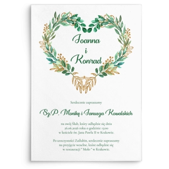 Zaproszenia ślubne Heart of Flowers - Motyw 1