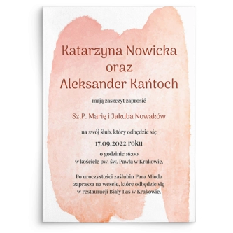 Zaproszenia ślubne Stain - Motyw 1