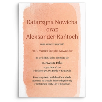 Zaproszenia ślubne Stain - Motyw 3