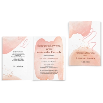 Zaproszenia ślubne Stain - Składane motyw 1