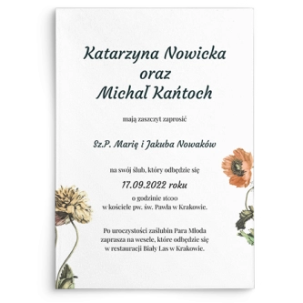 Zaproszenia ślubne Wild Nature - Motyw 2