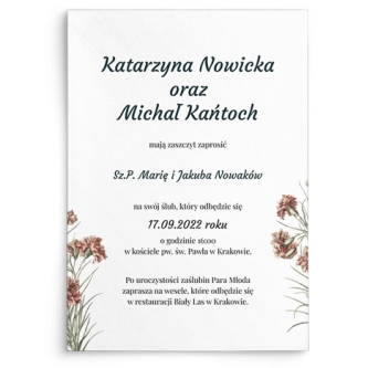 Zaproszenia ślubne Wild Nature - Motyw 3